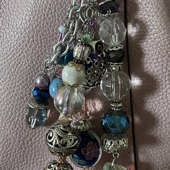 EXAMPLE Large HANDBAG CHARM Bag Jewelry Glass Sparkly Keychain Designer Bling - Picture 11 of 13